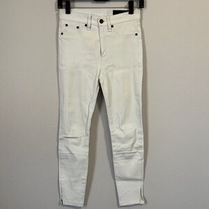 Rag & Bone Lamb Leather White Skinny Pants